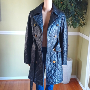 Baby Phat Black Quilted Leather Jacket